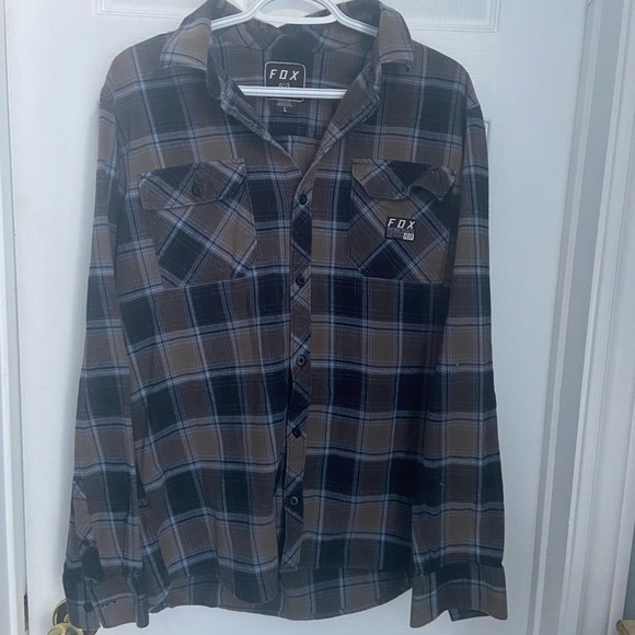 Men’s FOX flannel shirt - Picture 2 of 9